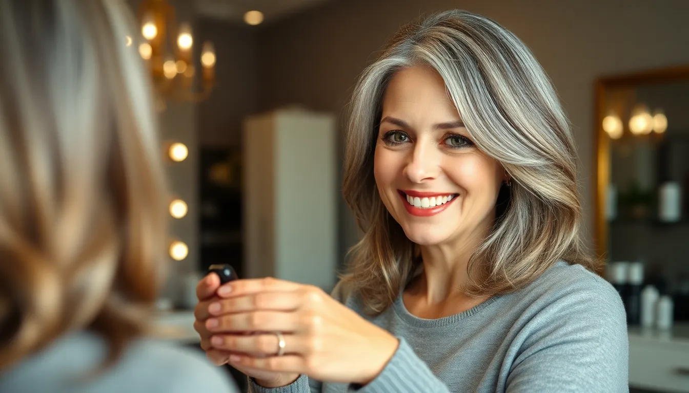 low lights on gray hair
